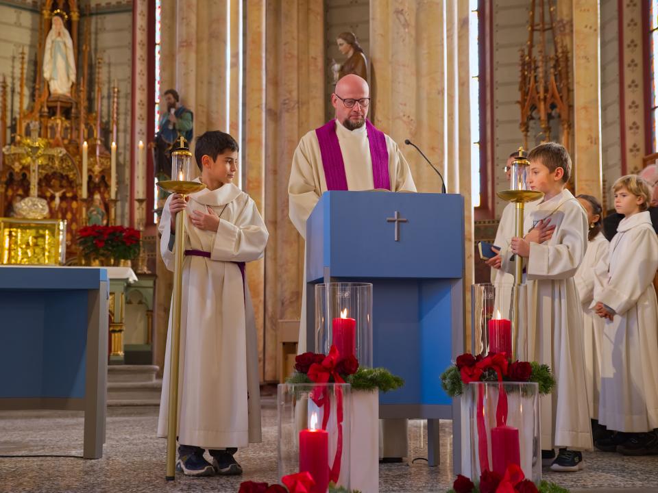 Evangelium verlesen durch Bruder Leo Gauch