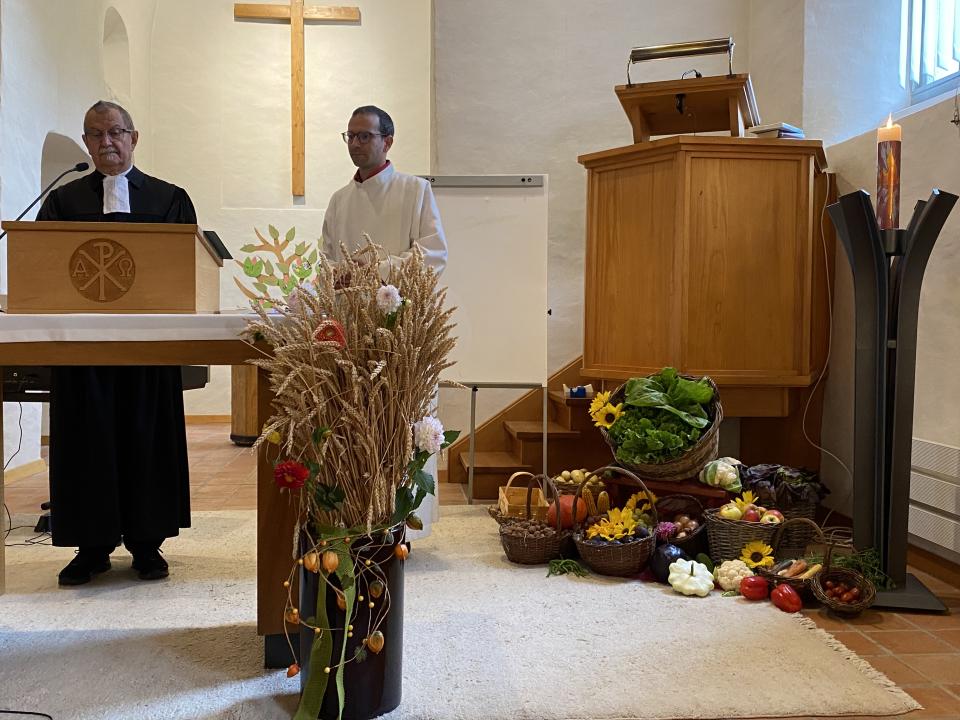 Erntedank mit Kirchenschmuck von Martina Bosshart