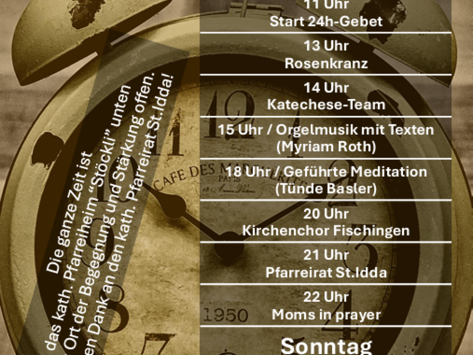 Flyer 24 Stunden Gebet am Bettag