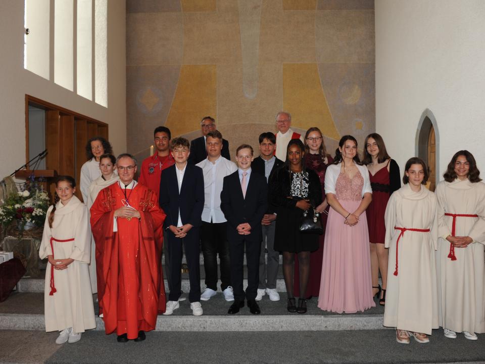 Schlussfoto Gruppe 1 der Firmanden