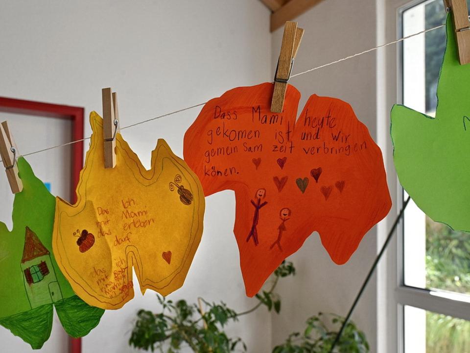 Dankesgirlande der Kinder