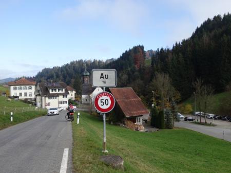 Einfahrt nach Au aus Richtung Hörnli/cw