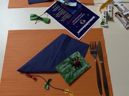 Tischdekoration liebevoll gestaltet