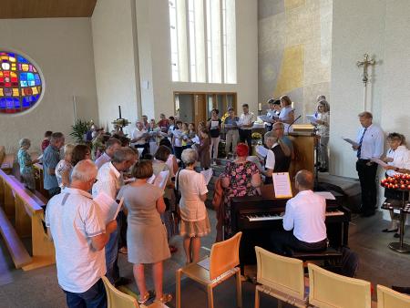 Probe vor dem Bühnen-Auftritt 